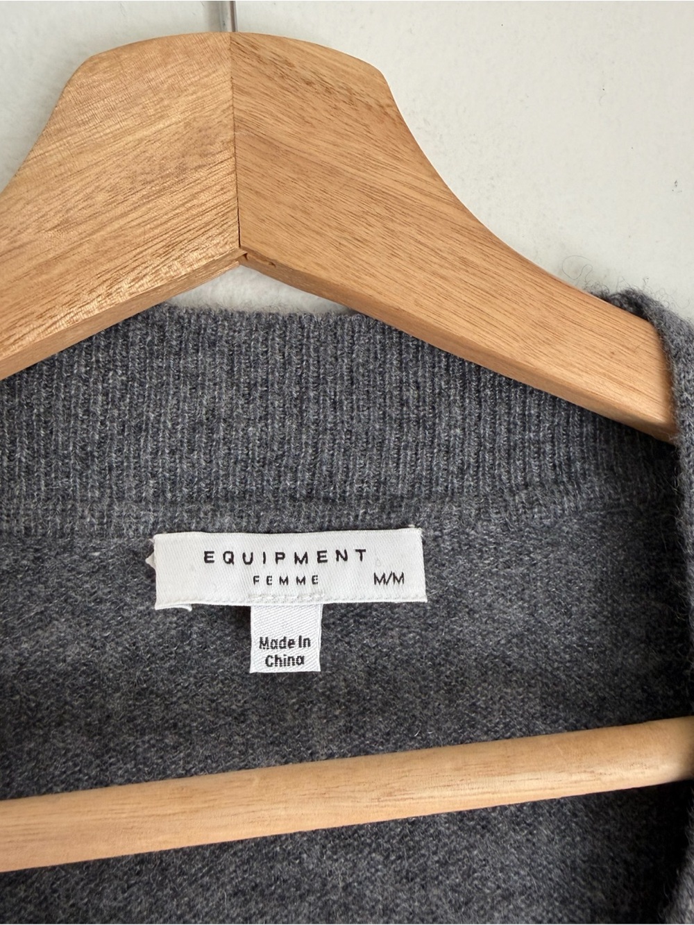 Equipment Boyfriend Cashmere Cardigan Sweater in Charcoal Grey - Picture 5 of 5
